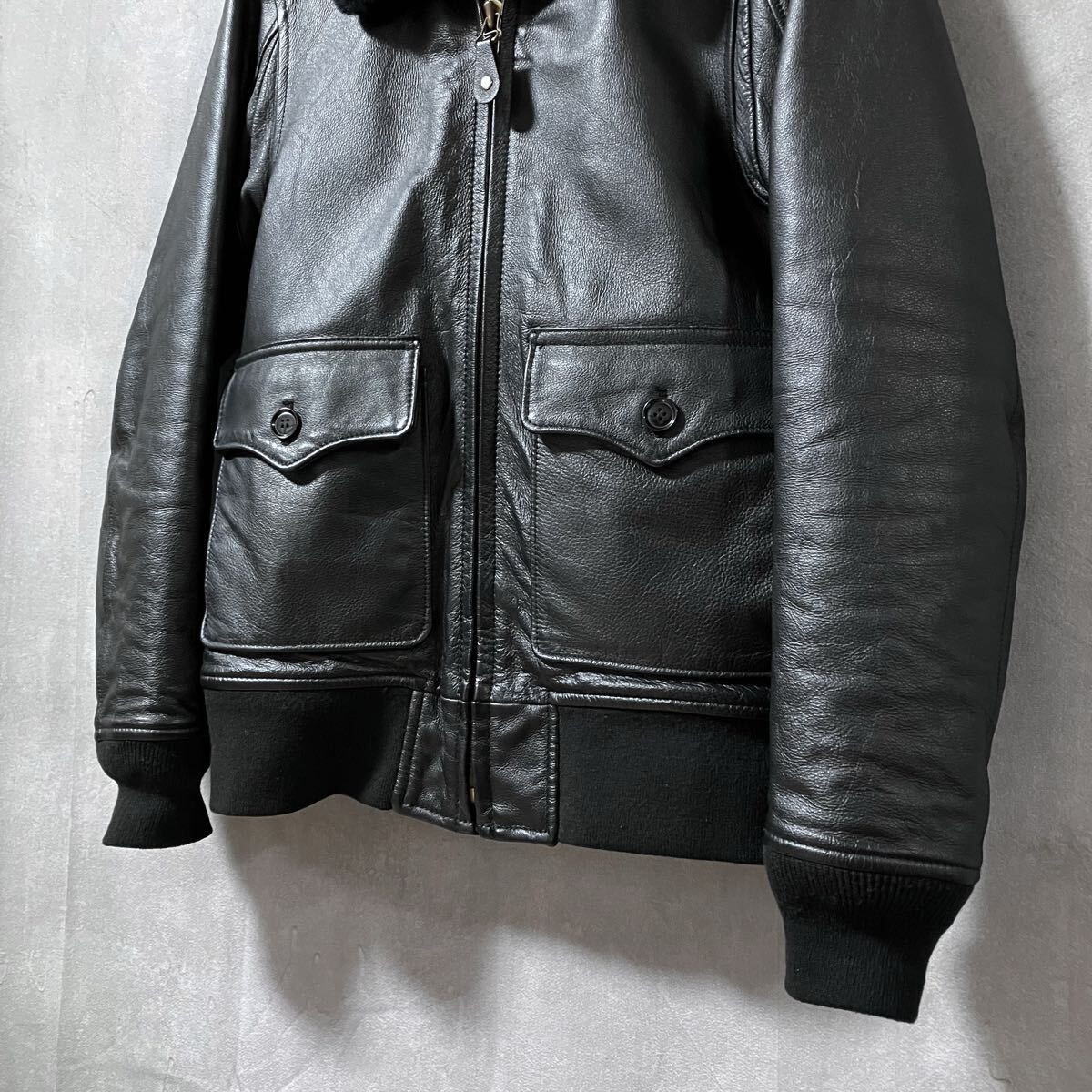 COOTIE クーティー 牛革 カウハイド 襟ボア G-1 Type 襟ボア レザー