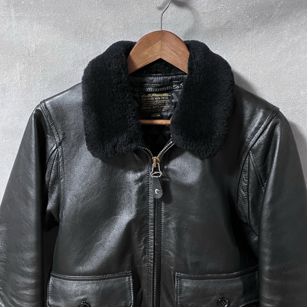 COOTIE クーティー 牛革 カウハイド 襟ボア G-1 Type 襟ボア レザー