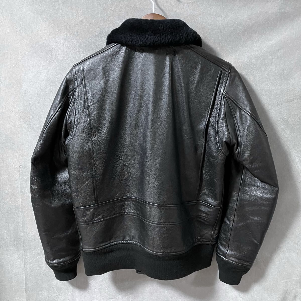 COOTIE Ｇ-1 フライトジャケット　黒　本革　襟ボア COOTIE クーティー 牛革 カウハイド 襟ボア G-1 Type 襟ボア レザー