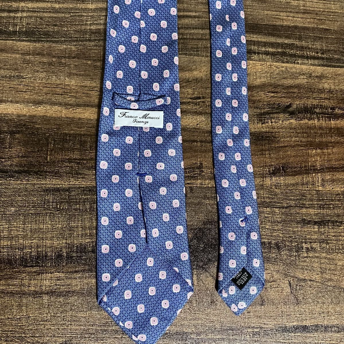 Franco Minucci フランコミヌッチ イタリア製 シルク 小紋柄 総柄