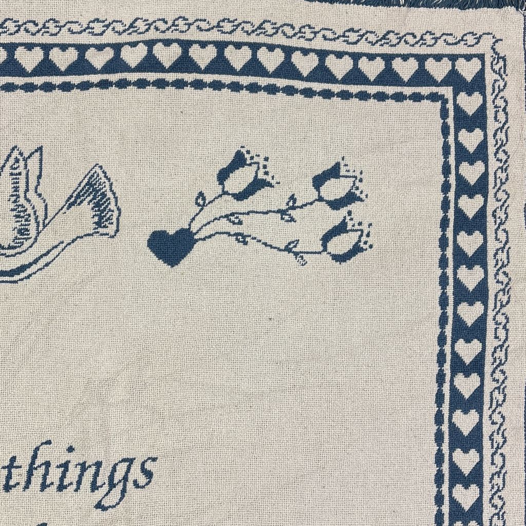 vintageラグ ブランケット マルチカバー タペストリー メッセージ ハト