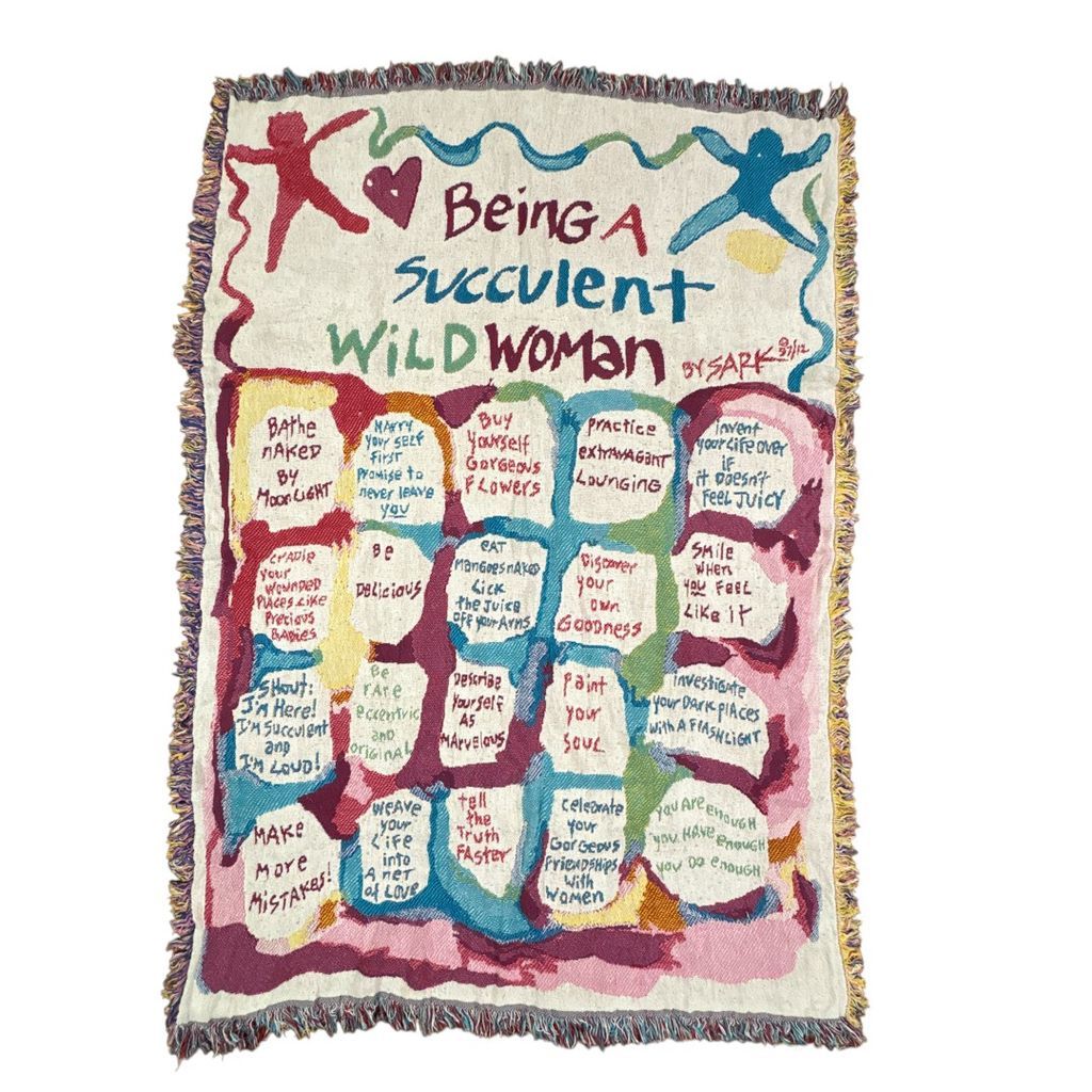 vintageラグ ブランケット マルチカバー タペストリー メッセージ SARK