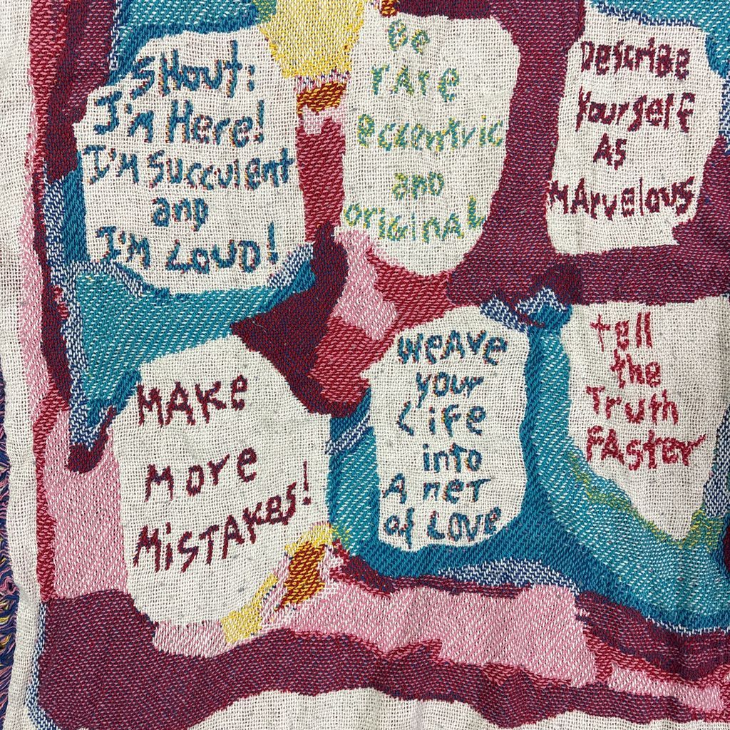 vintageラグ ブランケット マルチカバー タペストリー メッセージ SARK