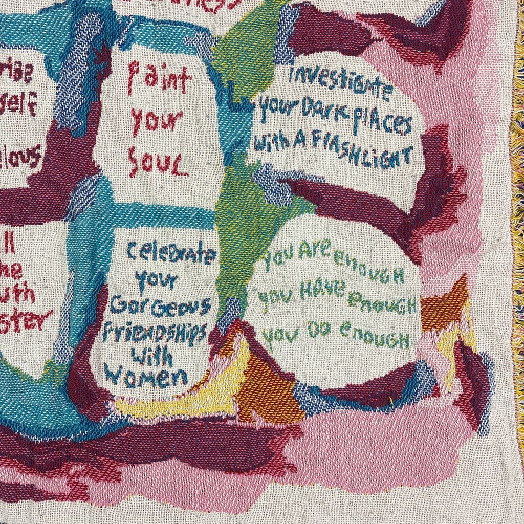 vintageラグ ブランケット マルチカバー タペストリー メッセージ SARK