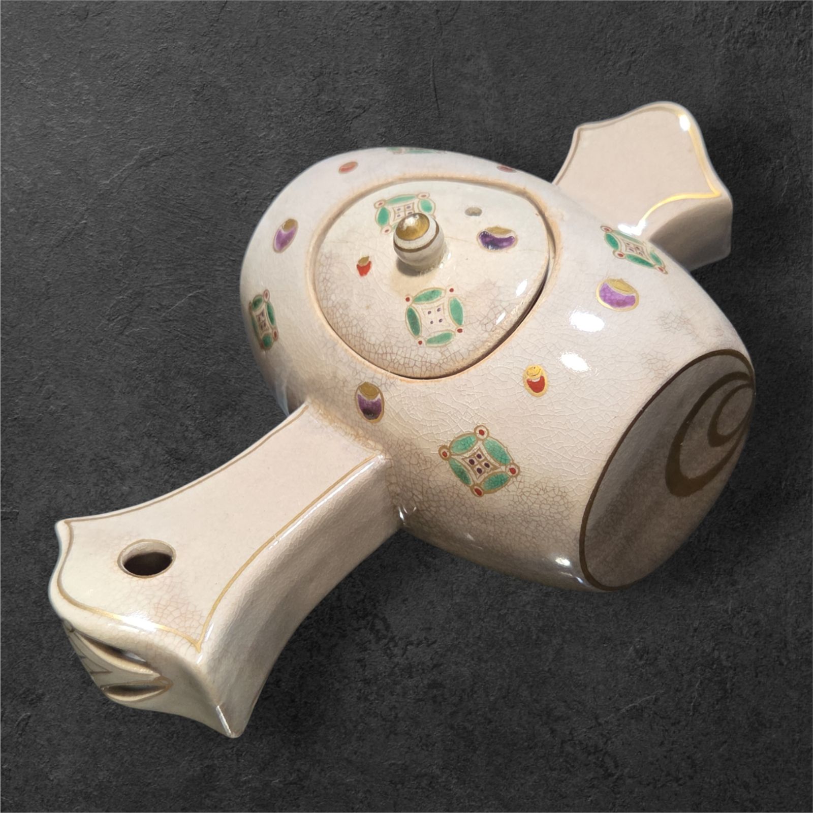 京焼 小槌 急須 水差し 打出の小槌 置物 古美術 茶道具 レトロ