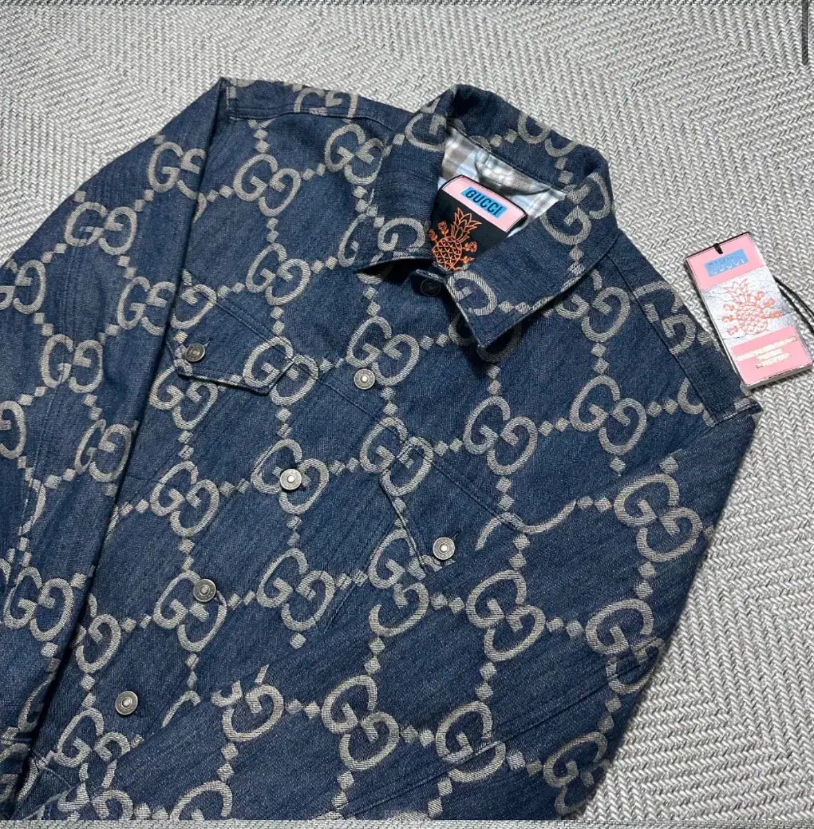 新品 グッチ GGロゴ デニムジャケット 46サイズ 95-100サイズ デニム