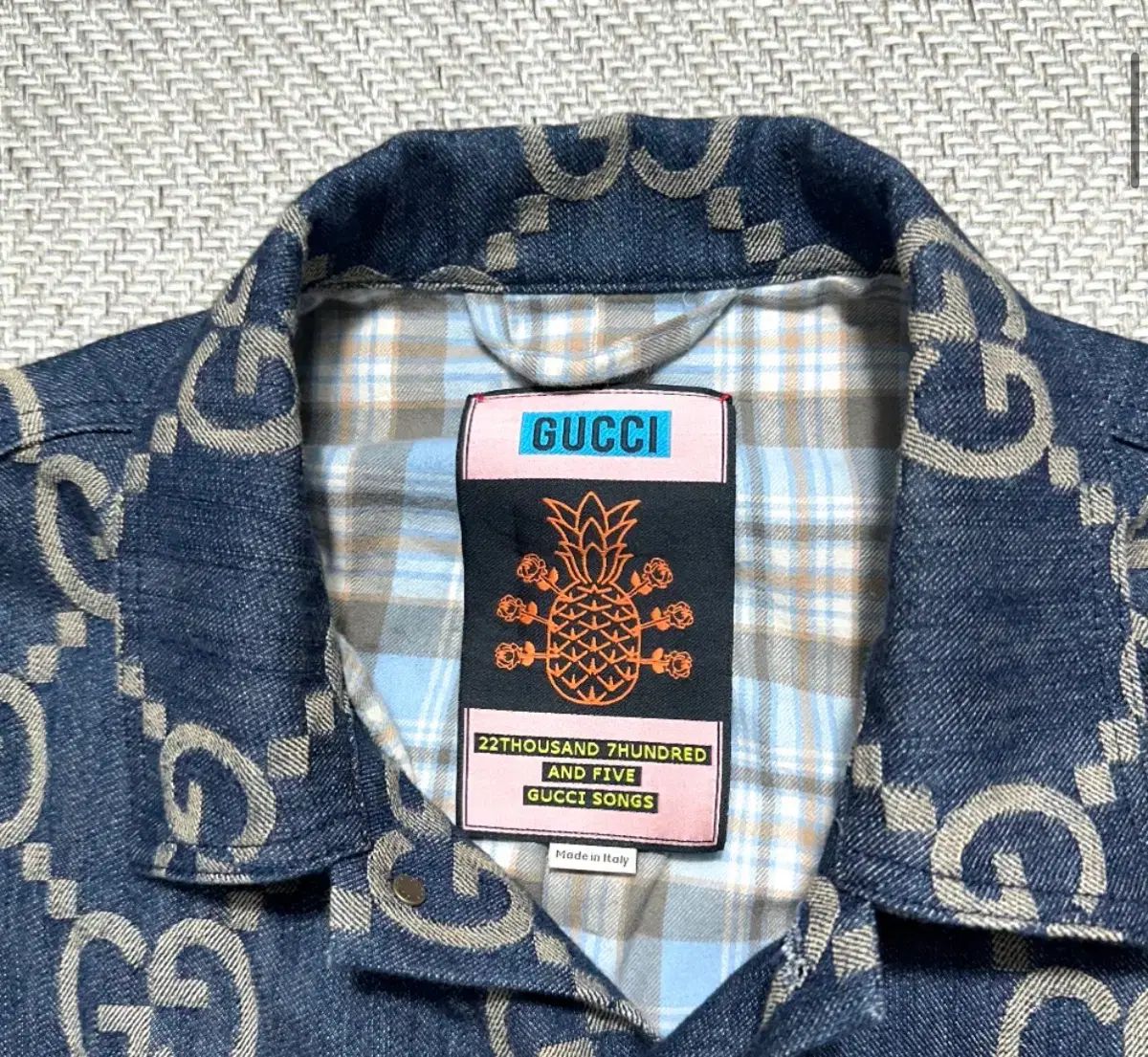 新品 グッチ GGロゴ デニムジャケット 46サイズ 95-100サイズ デニム