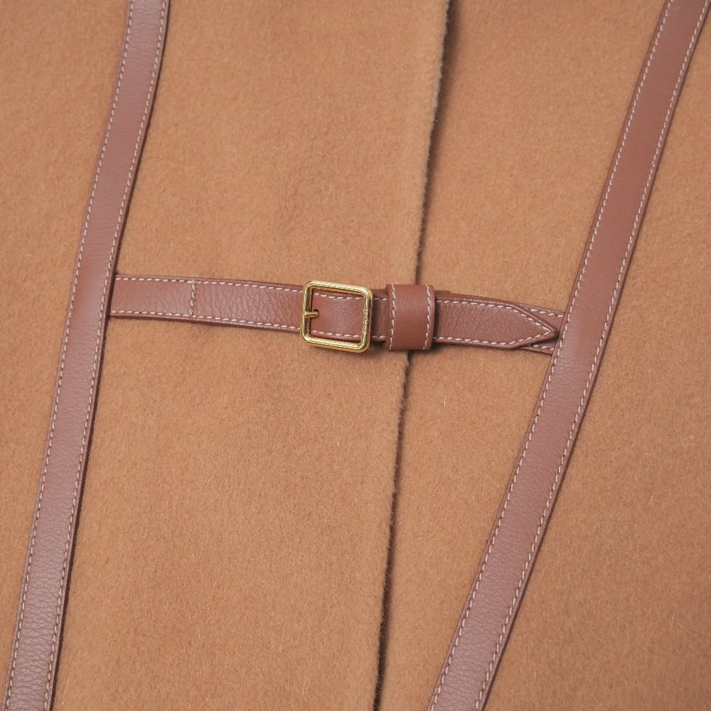 □美品□BURBERRY バーバリー コート サイズXS/S ケープコート レザー