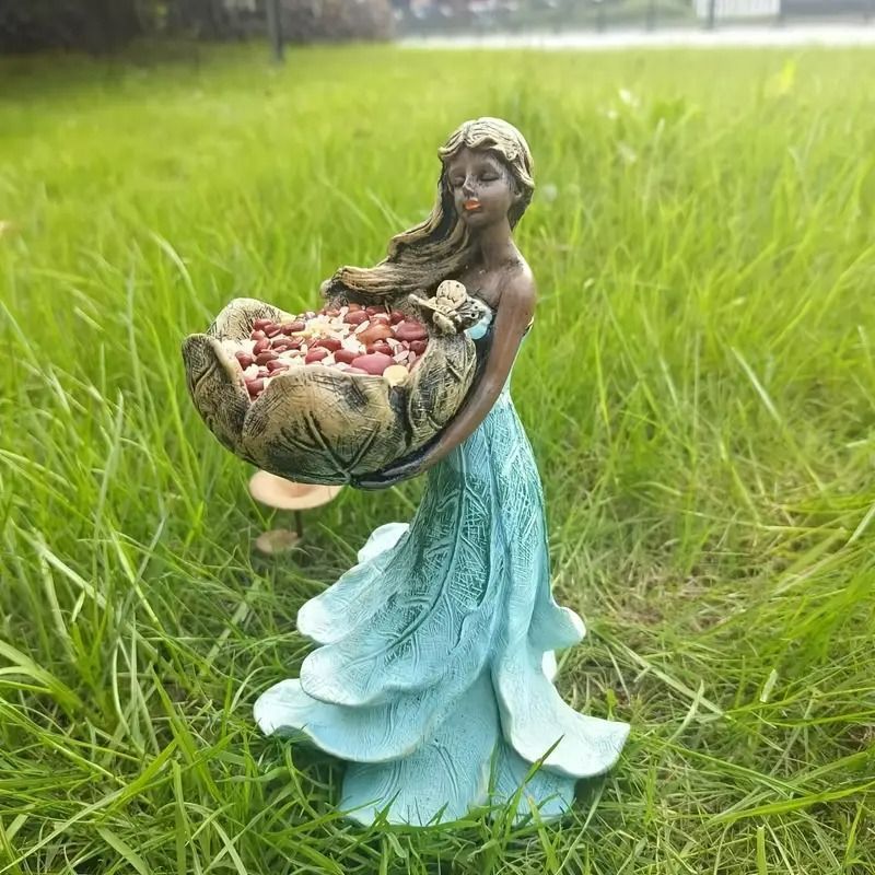 ガーデンオブジェ バードフィーダー バードウォッチング 女の子 美しい