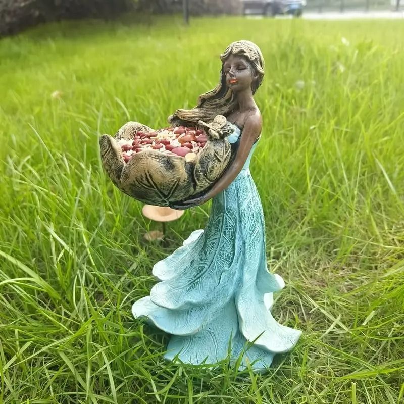 ガーデンオブジェ バードフィーダー バードウォッチング 女の子 美しい