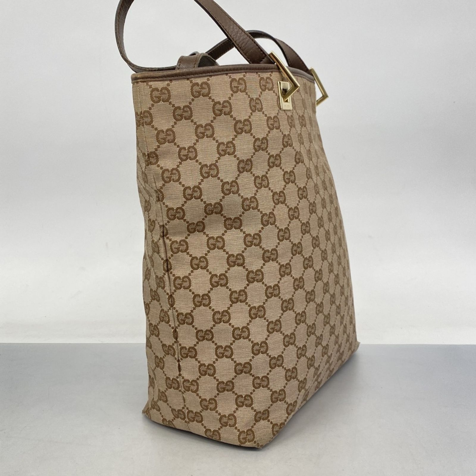 GUCCI GGキャンバス トートバッグ 肩掛け ロゴ金具 002・1098