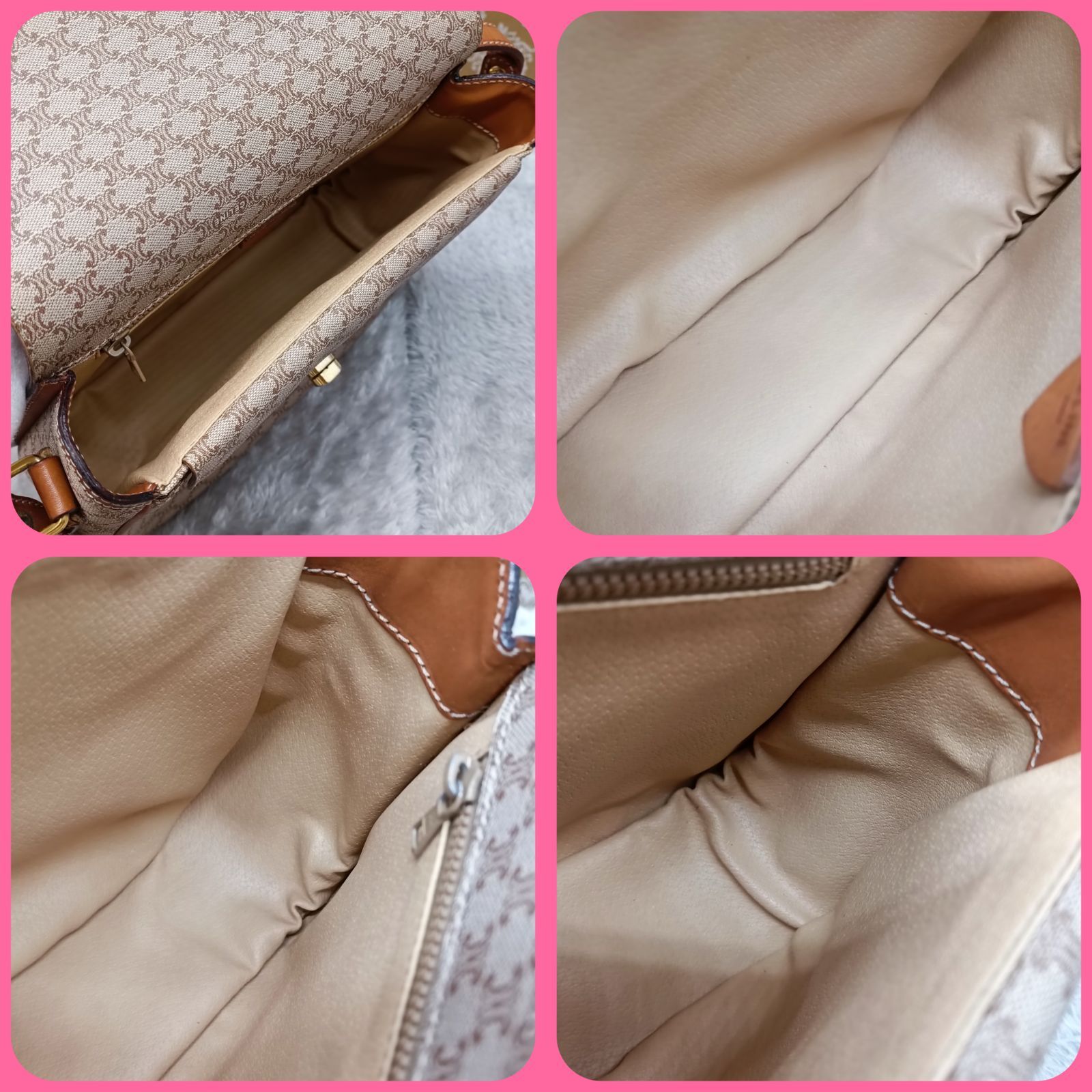 CELINE》 セリーヌ ショルダーバッグ マカダム柄 総柄 PVC オールド 