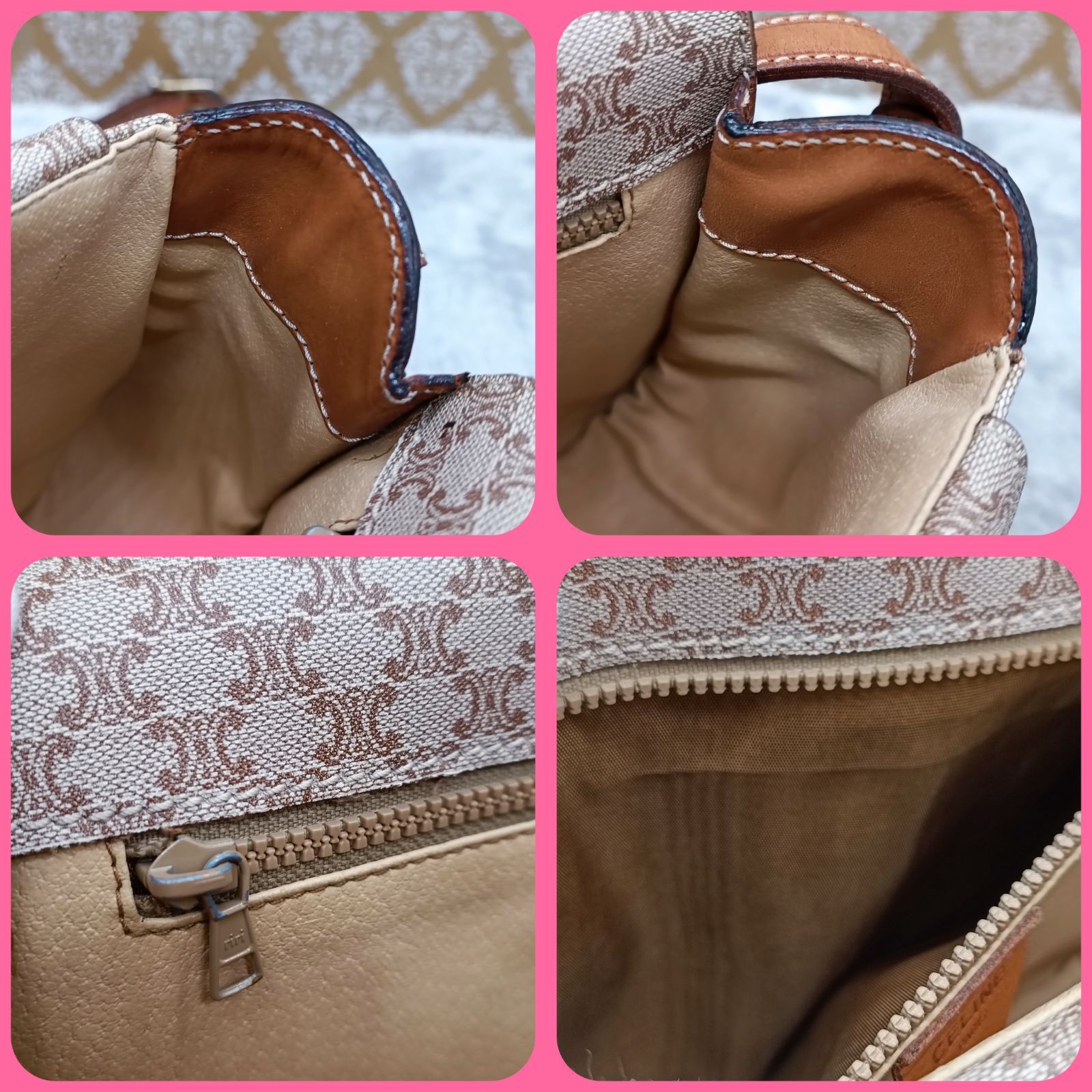 CELINE》 セリーヌ ショルダーバッグ マカダム柄 総柄 PVC オールド