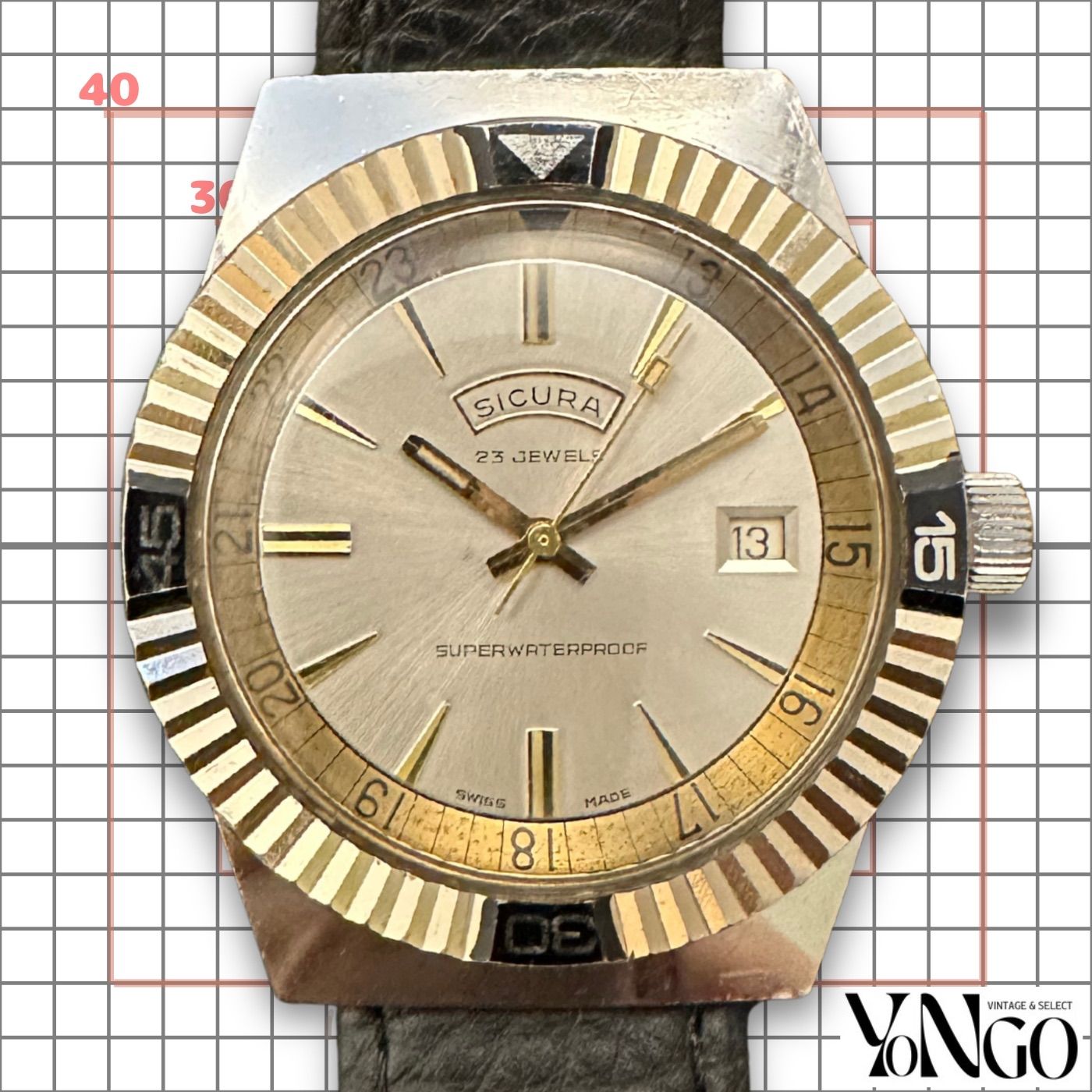 SICURA vintage divers シクラ ヴィンテージウォッチ ダイバーズ 手 