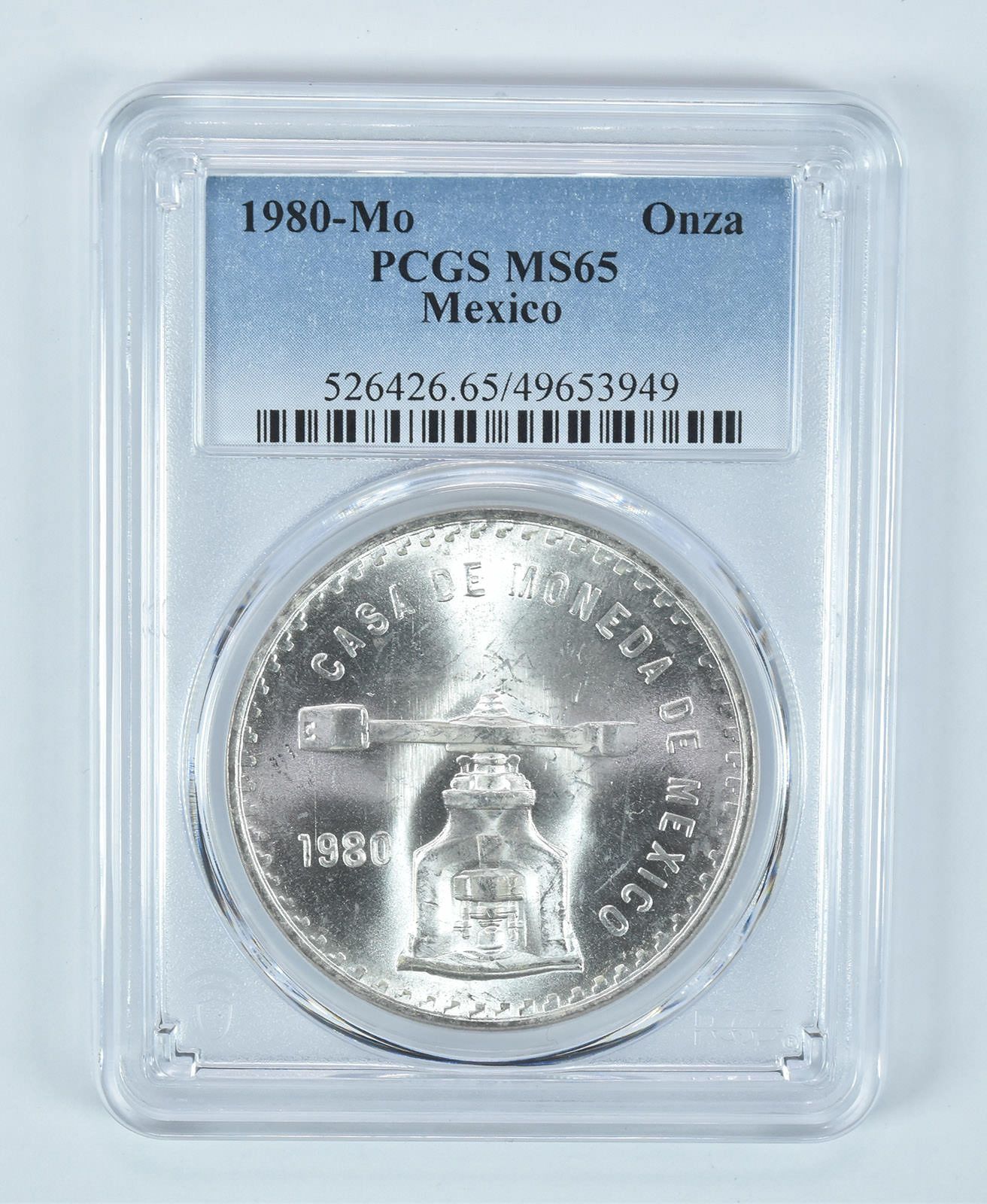 1980年 モ・メキシコ 1 オンザ シルバー MS65 PCGS ブルーラベル