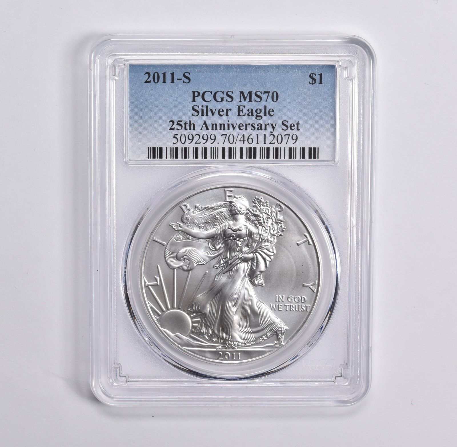 MS70 2011-S シルバーイーグル 25周年記念セット PCGS ブルーラベル