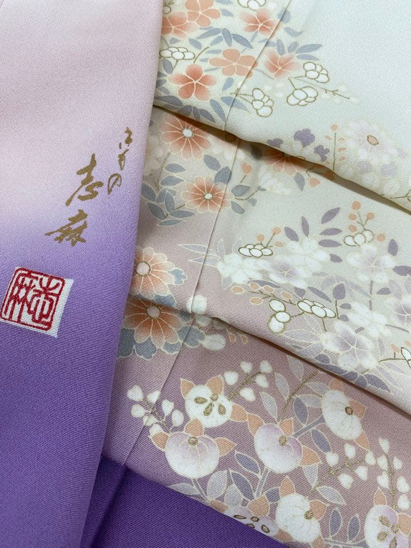 岩下志麻 ブランド 訪問着 金彩 正絹 躾糸付き A 158