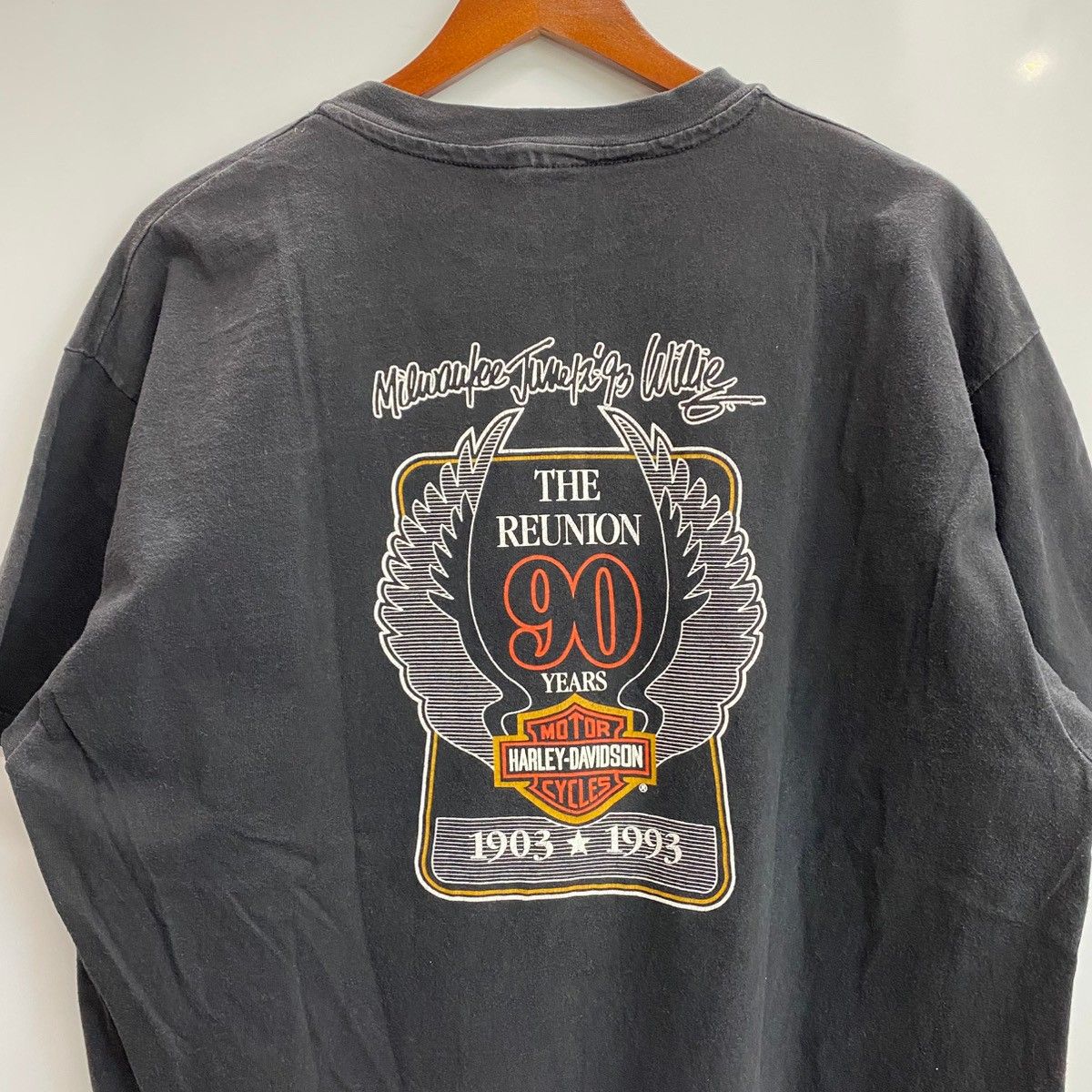 ハーレーダビットソン HARLEY-DAVIDSON 90's 両面プリント 90周年