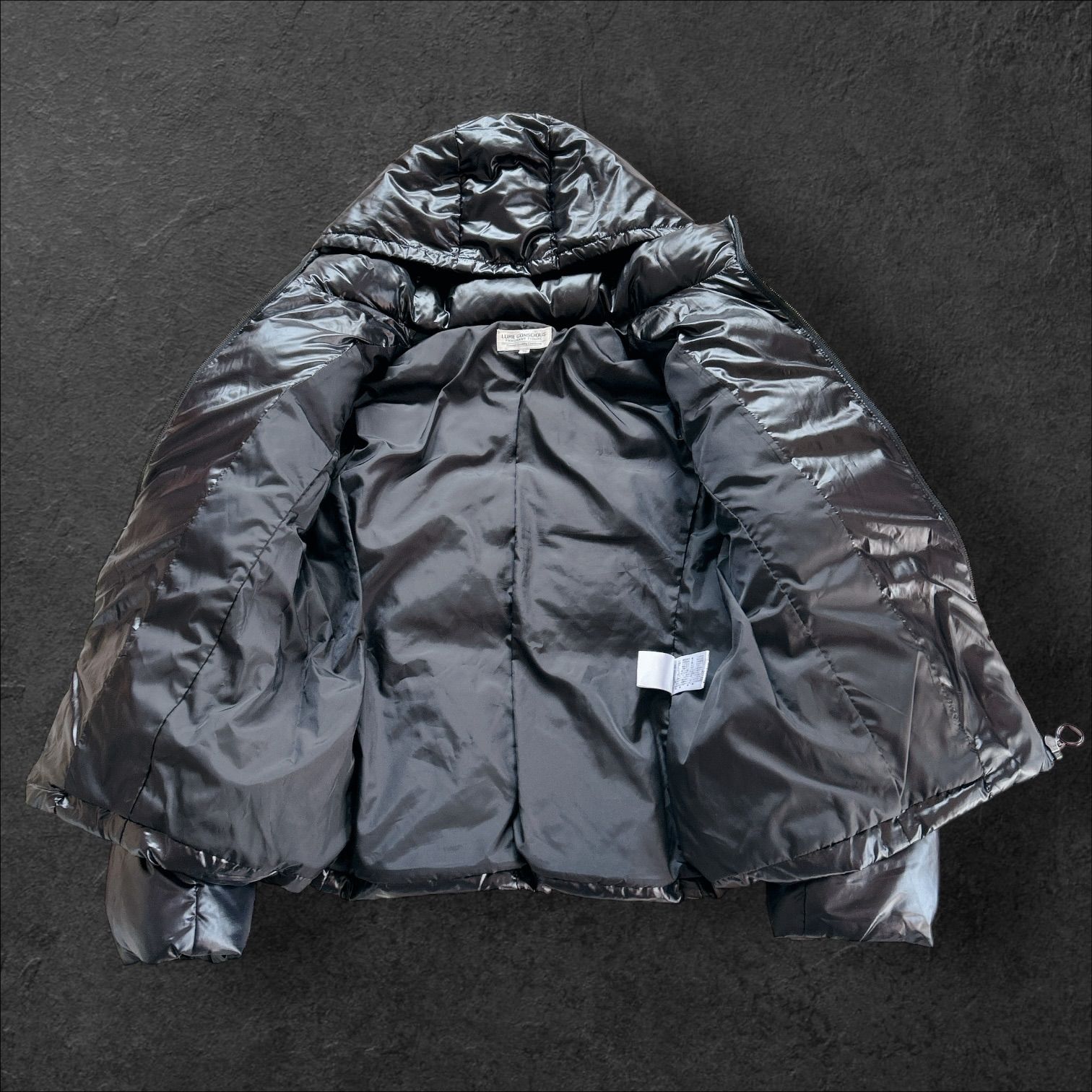 lure conscious y2k archive 00s ブラック ダウンジャケット 短丈