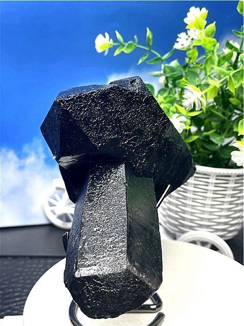 1100gAAA級【魔除け】◇天然モリオン(黒水晶）クラスターB88C6/176C23A