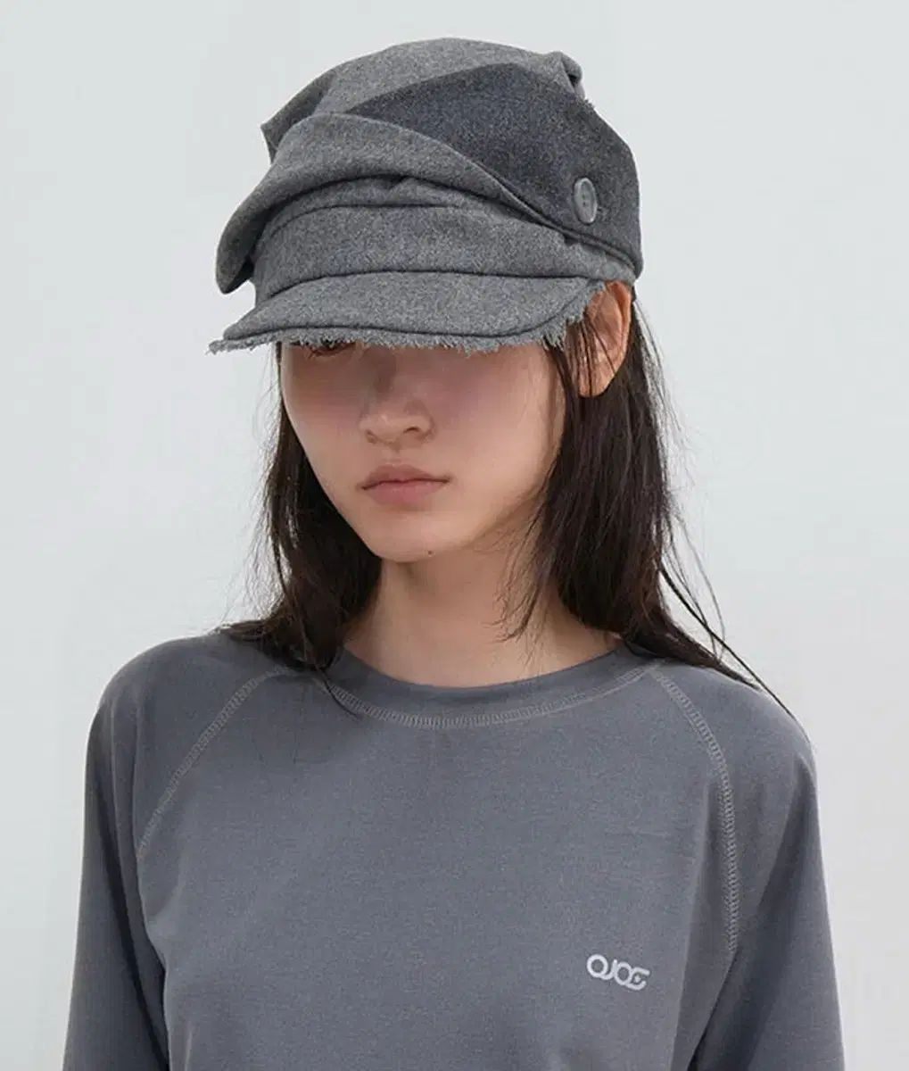 ojos オホス　スカーフベールウールキャップ　ブラック Ojos オホス トップ スカーフ ウールキャップ