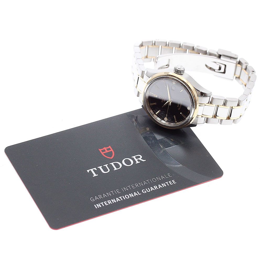 チュードル TUDOR 12103 スタイル デイト 3 Pダイヤ 自動巻き レディース 保証書付き_933101