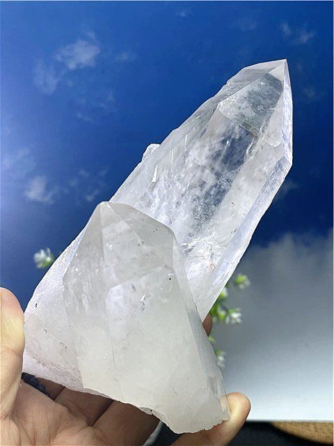 ◇超強いパワー(藍針入り)天然水晶クラスターB88B6/244B27A 【公式通販】