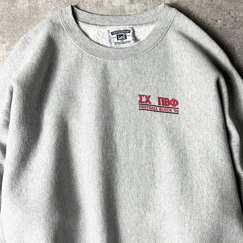 90s Lee 両面 カレッジ プリント RWタイプ スウェット トレーナー XL