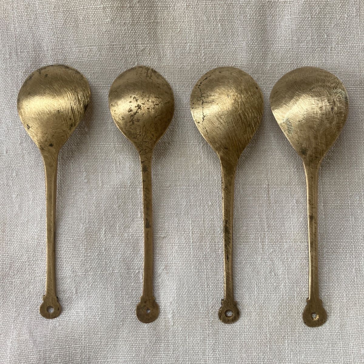スッカラ 薬匙 中国 韓国 李朝 スプーン 朝鮮工芸 真鍮 骨董 古道具