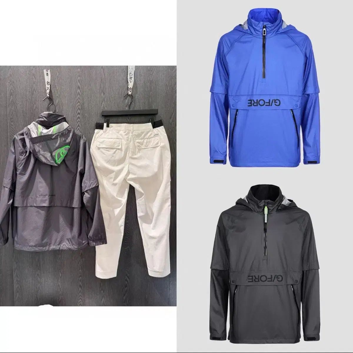 新品 G/FORE ウィンドブレーカー アノラック ジャケット G FORE(ジーフォア) ブルー Anorak（アノラック） ウィンドブレーカー