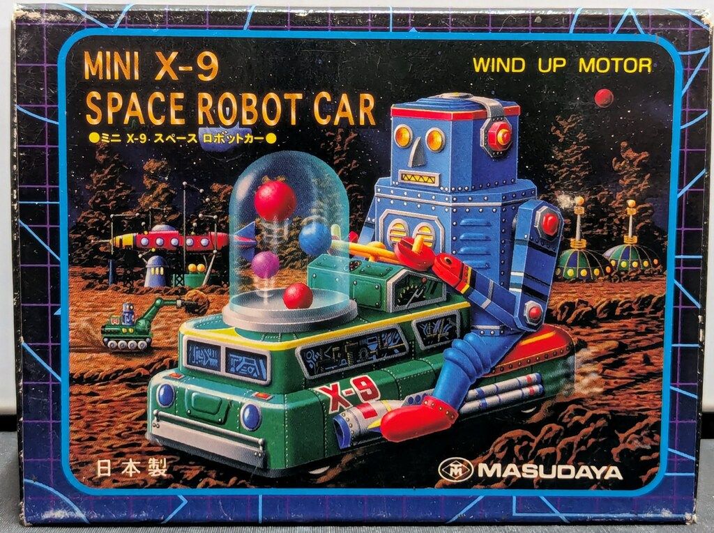 マーチングモンキー　増田屋コーポレーション 増田屋コーポレーション ゼンマイブリキ ミニ X-9スペースロボットカー