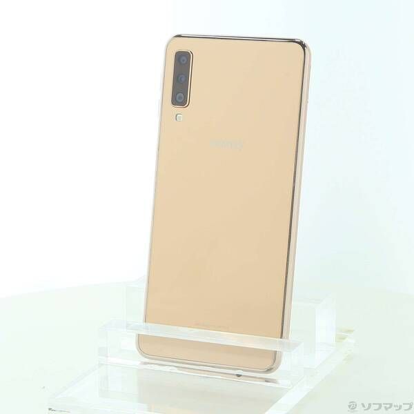 中古品〕 GALAXY A7 64GB ゴールド SM-A750C 楽天 SIMフリー【258