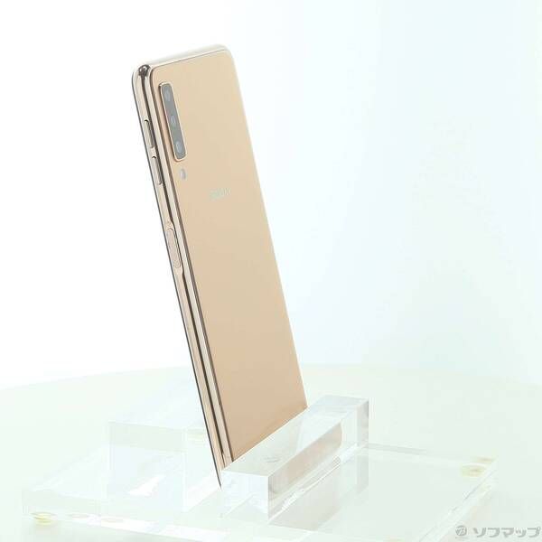 中古品〕 GALAXY A7 64GB ゴールド SM-A750C 楽天 SIMフリー【258
