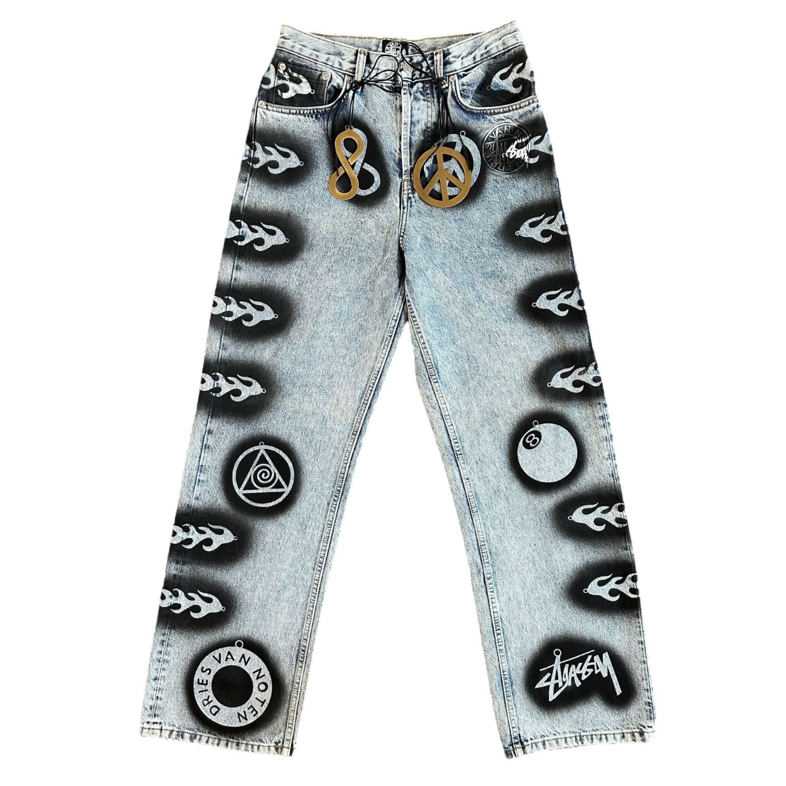 Dries van noten × stussy denim pants indigo 28 37,700円