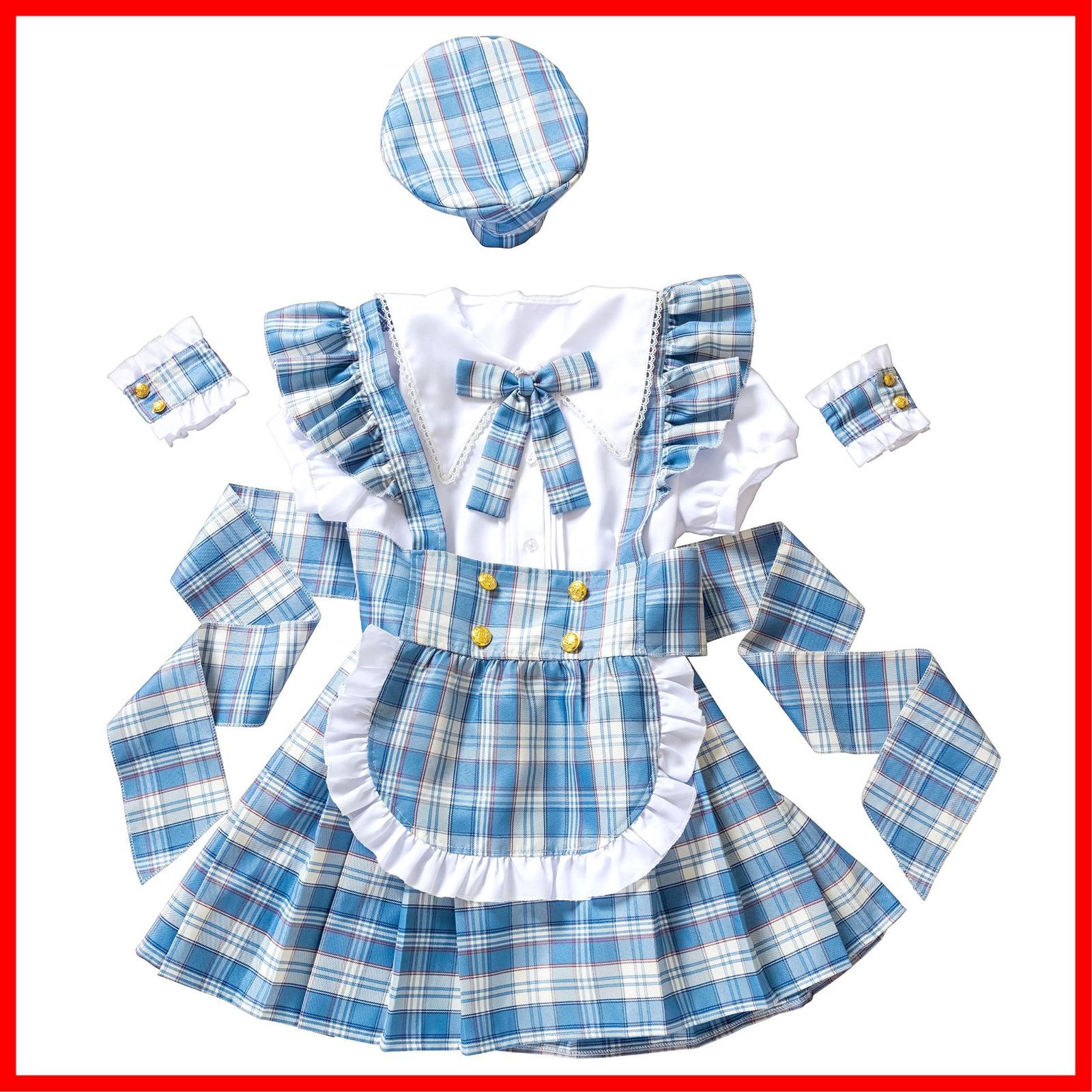 在庫 コスプレ リリカルパレット アイドルチェックメイド レディース クリアストーン Clearstone ブルー