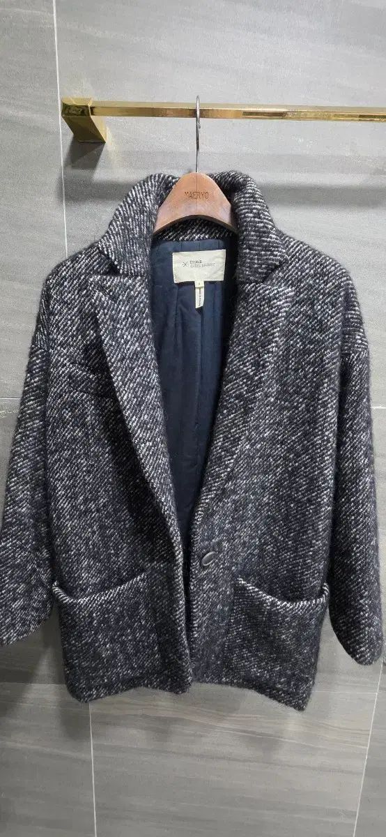 イサベルマラン エトワール 厚手 ウール アルパカ ヘリンボーン（빗살