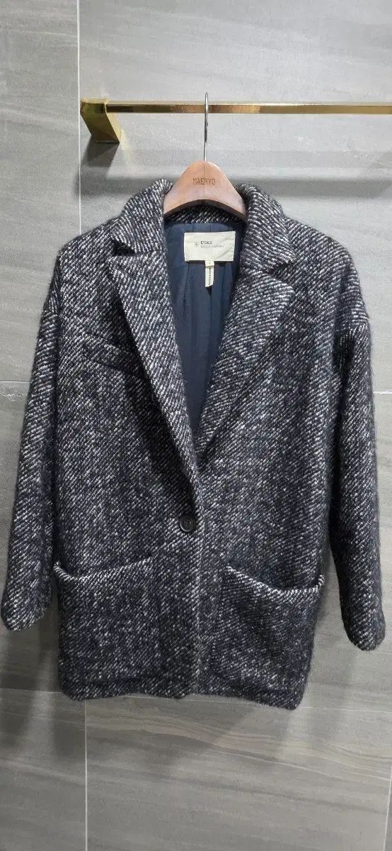 イザベルマランエトワール アルパカ混ヘリンボーンコート 36サイズ ISABEL MARANT ETOILE（イザベルマランエトワール） イザベルマラン