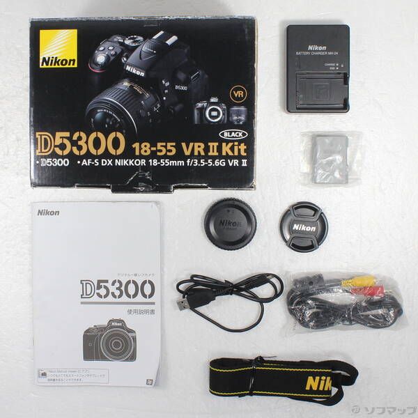 中古品 NIKON D5300 18-55 VRII kit(BRACK) 中古品〕 NIKON D5300 18-55 VRII レンズキット【344】 - メルカリ