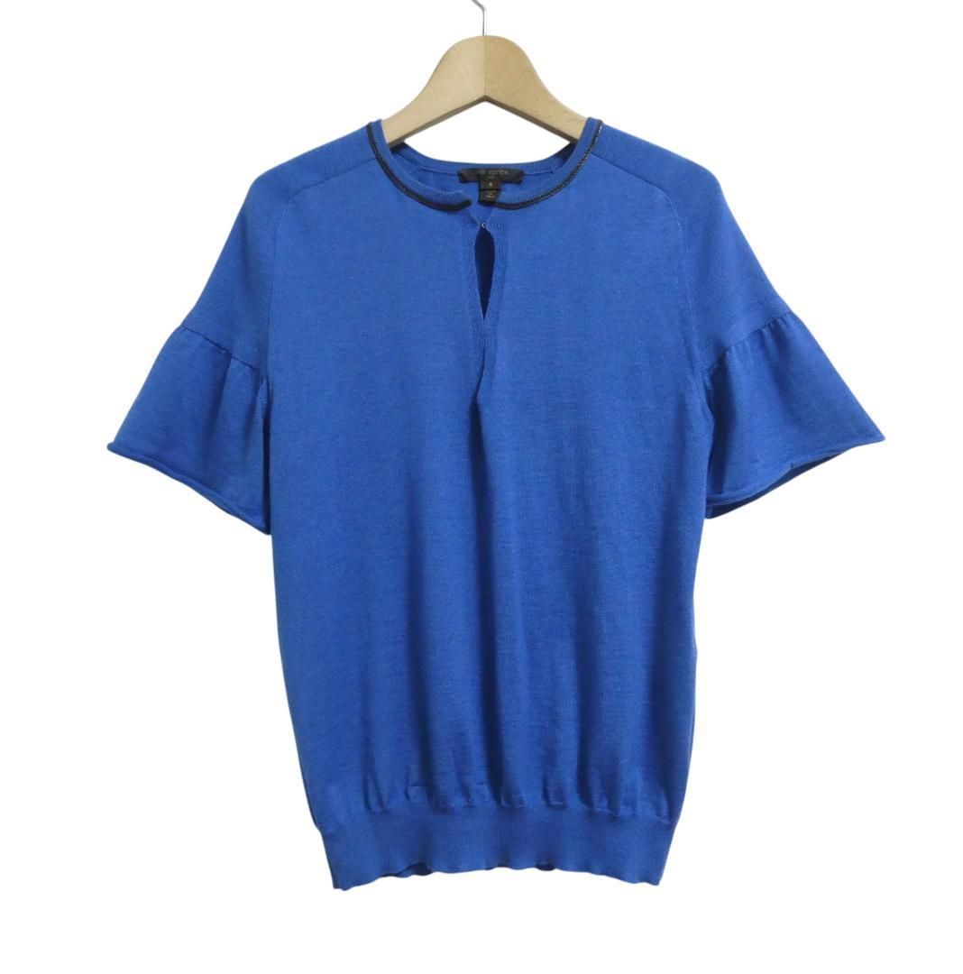 ルイヴィトン カシミヤシルク スカラップ 半袖ニット カットソー S