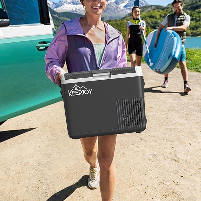 ポータブル冷蔵庫 18L 小型 車載冷蔵庫 KEEPJOY 急速冷凍 -20〜20℃ 1室