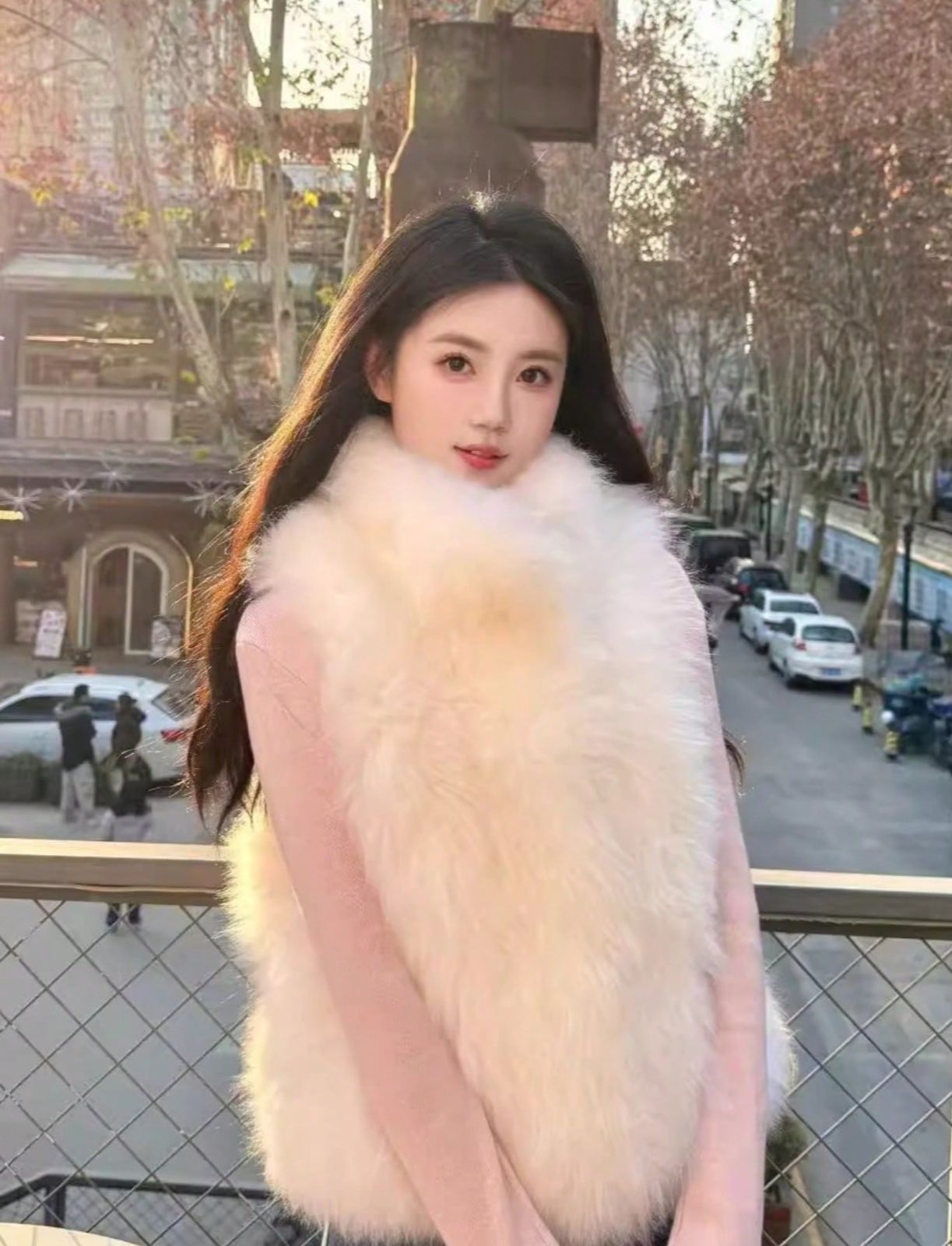 2025 秋冬新作 レディース フォックスフェイクファーベスト もちもち
