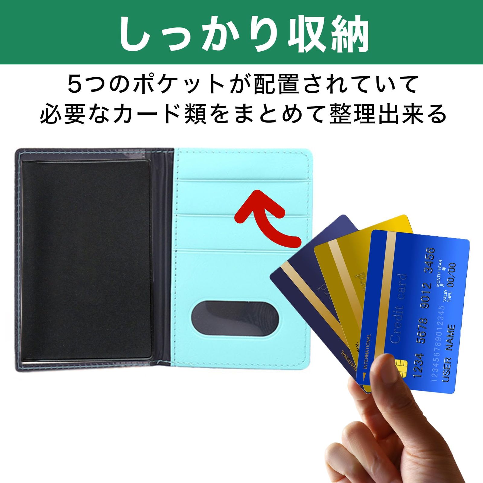 HAMILO] 障害者手帳ケース 見開き カバー パスケース 折りたたみ
