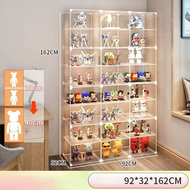 アクリル製 フィギュア 模型 ディスプレイケース 透明 収納棚 3-8