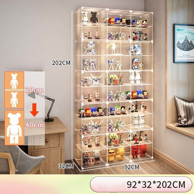 アクリル製 フィギュア 模型 ディスプレイケース 透明 収納棚 3-10