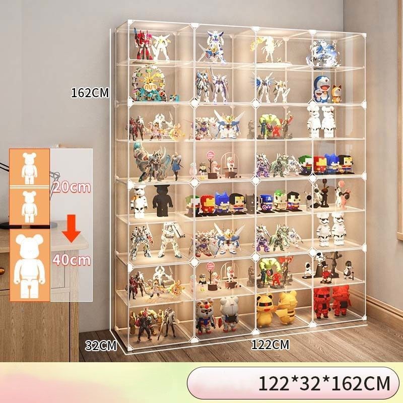 アクリル製 フィギュア 模型 ディスプレイケース 透明 収納棚 4-8