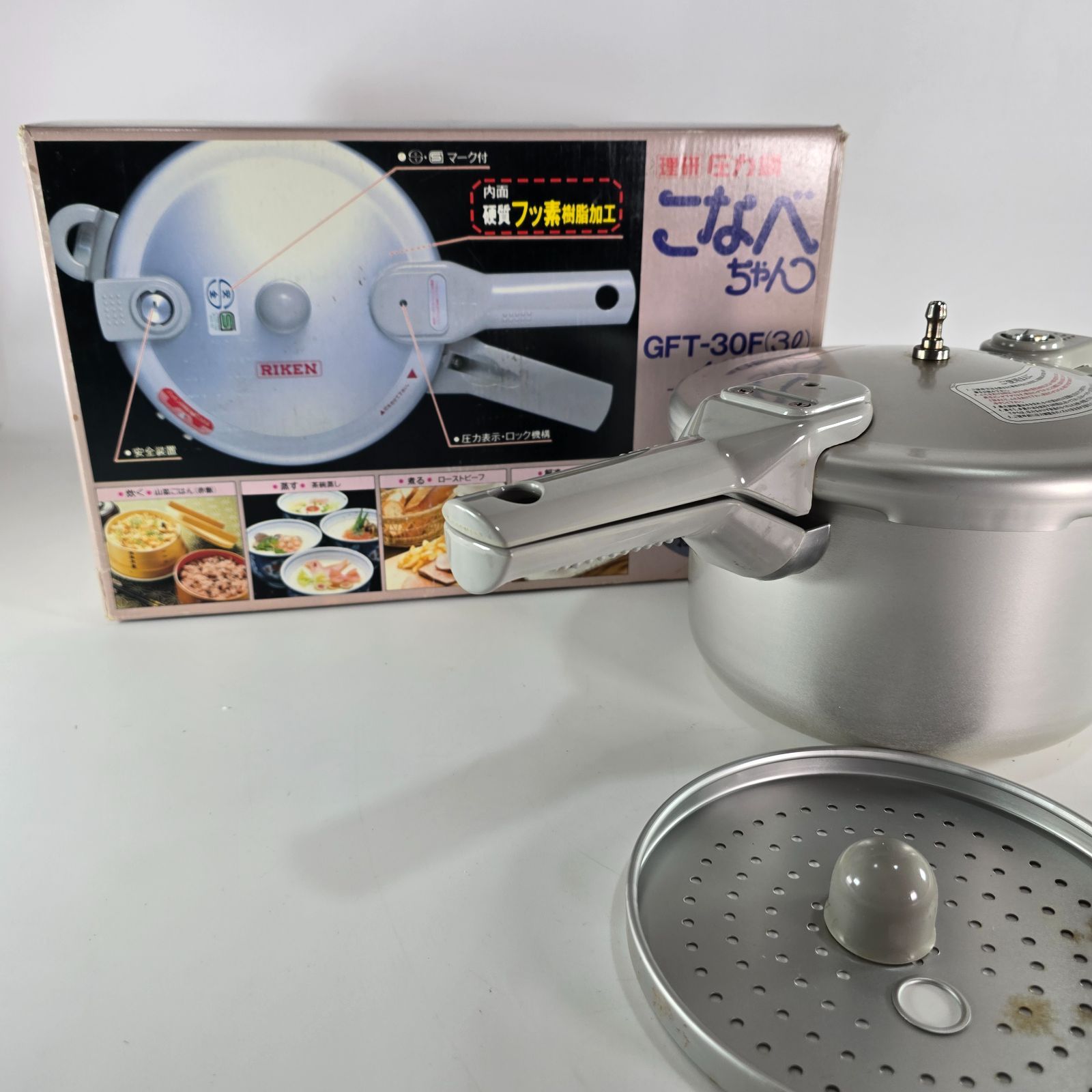 理研 リケン 圧力鍋 片手鍋 3L こなべちゃん GFT-30F 理研 リケン 圧力鍋 片手鍋 3L こなべちゃん GFT-30F