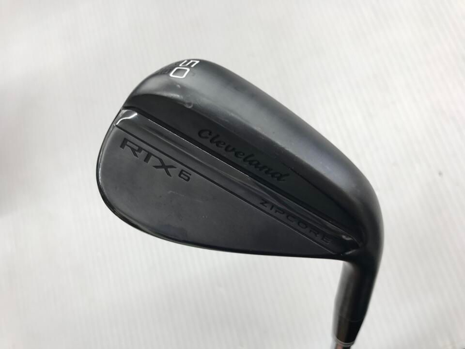 クリーブランド　RTX 6 ZIPCORE ブラックサテン　50度　ダイナミックゴールド HT　S200フレックス　ウェッジ　中古【最短即日発送】
