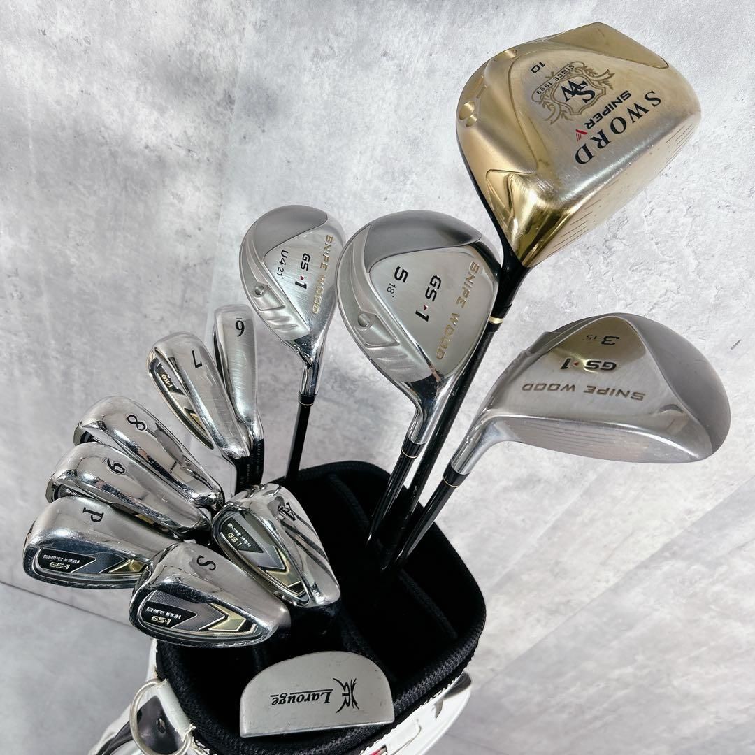 V759 SWORD メンズ ゴルフ クラブ フルセット 白 キャディバッグ