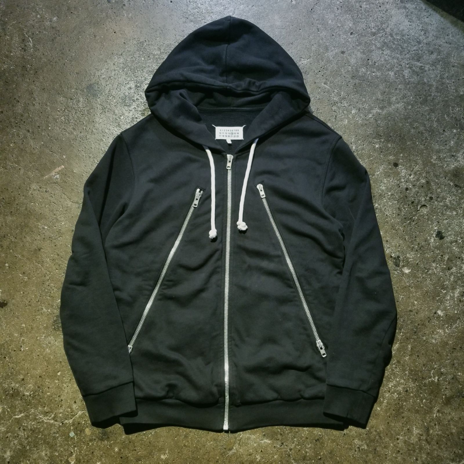 Maison Margiela 18aw ⑭ 八の字ジップパーカー 46 メゾンマルジェラ