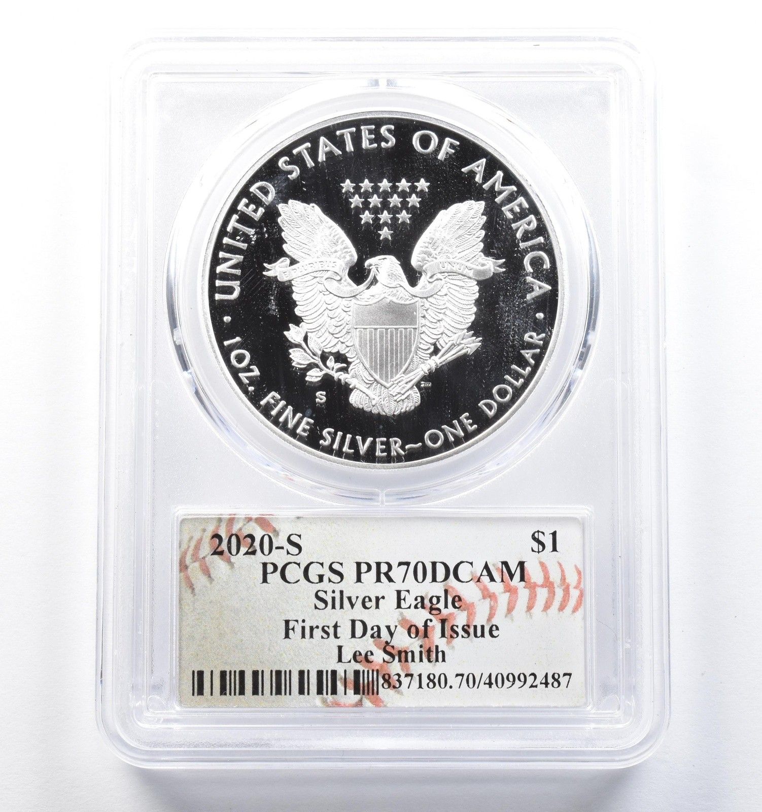 【新品】アメリカン シルバー イーグル銀貨2020シルバーPCGS MS70 2020 $1 American Silver Eagle MS70 PCGS - First Day of Issue